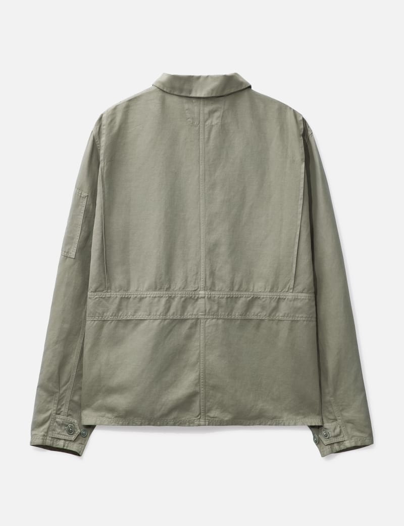 C.P. Company - Cotton-Linen Blend Full Zip Overshirt | HBX
