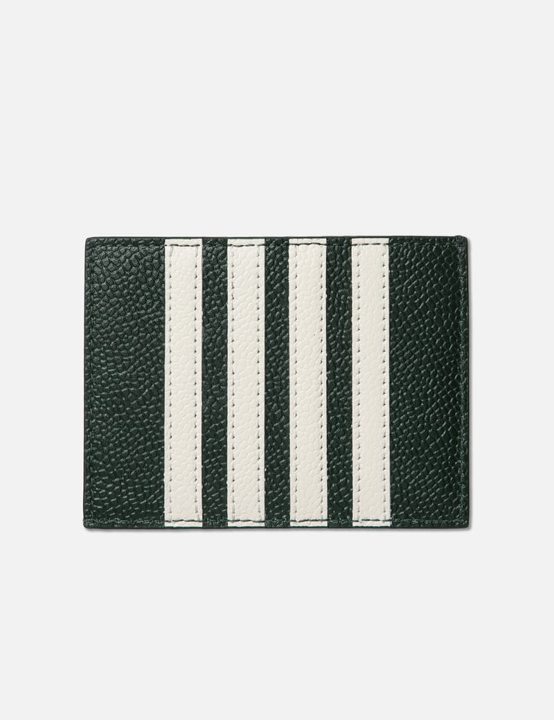 Thom Browne - Pebble Grain Leather 4-Bar Single Card Holder | HBX