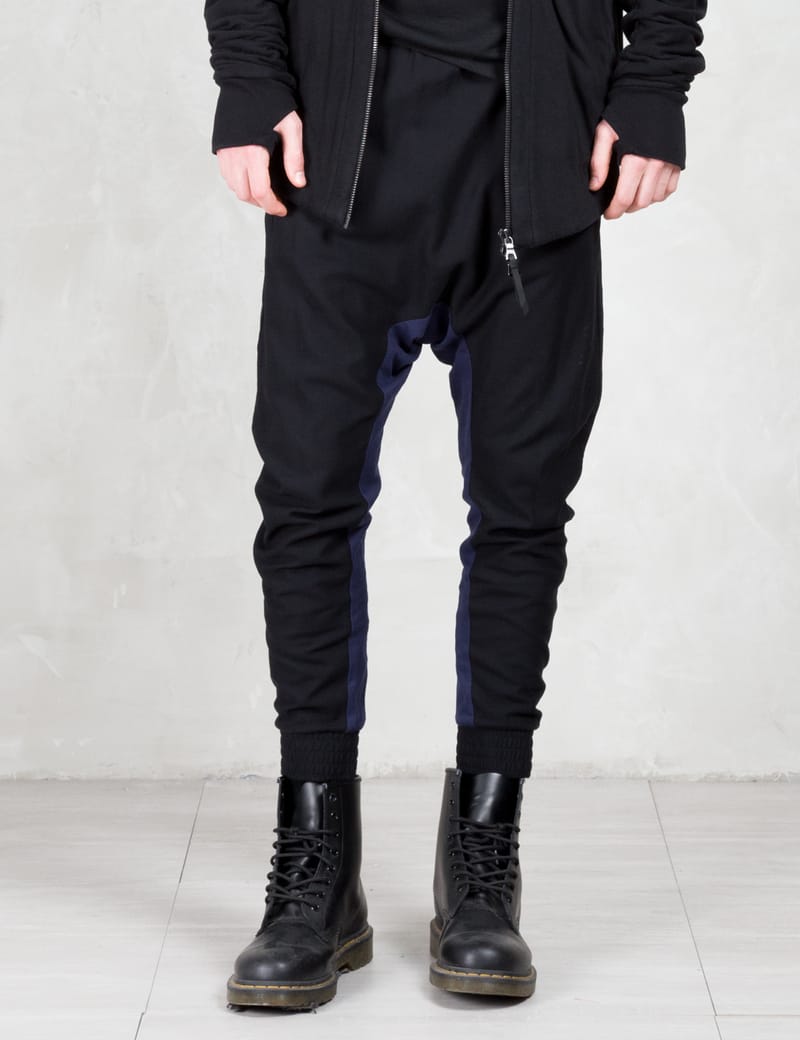 11 By Boris Bidjan Saberi - 2 Tone Patch Drop Crotch Pants | HBX