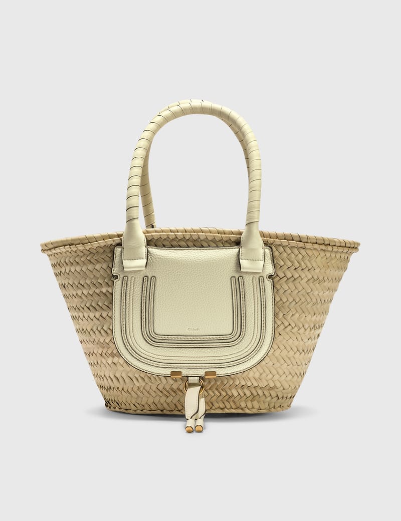 【新品】CHLOE Marci ミディアムバスケット Chloé Marcie Raffia Basket Bag Medium by Chloe - Pickle