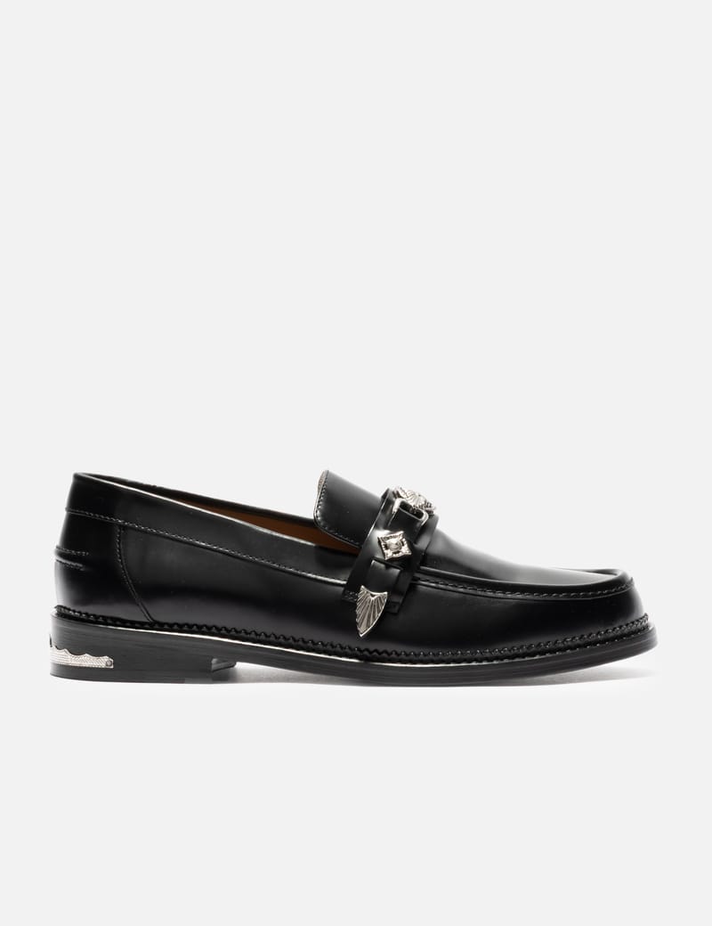 新品 TOGA VIRILIS LOAFER BLACK POLIDO Toga Virilis: Black Polido Loafers | SSENSE