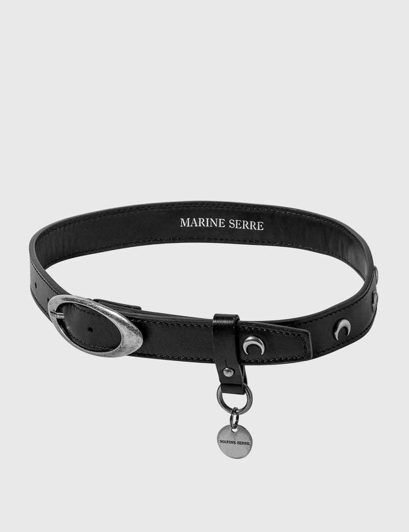 Marine Serre - Thin Leather Belt With Moon Studs | HBX - ハイプ