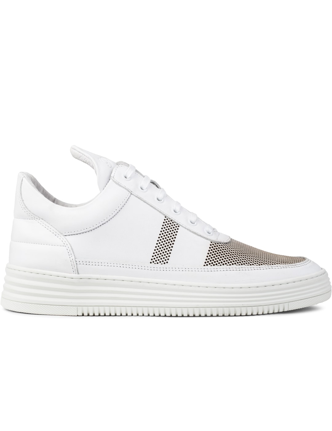 Filling Pieces - Stripe Perforated Low Top Sneakers | HBX - Globally ...