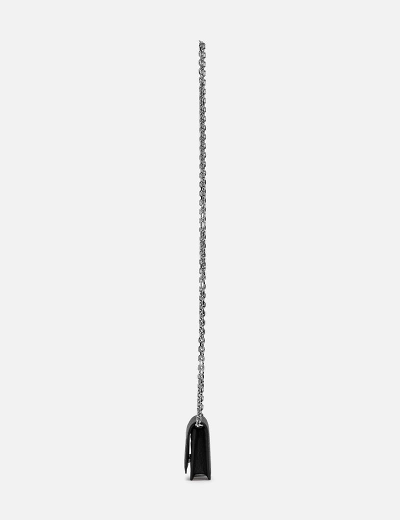 ☆人気☆【MAISON MARGIELA】☆Stitch chain cross ba.g☆ Maison Margiela four-stitch Leather wallet-on-chain | Black