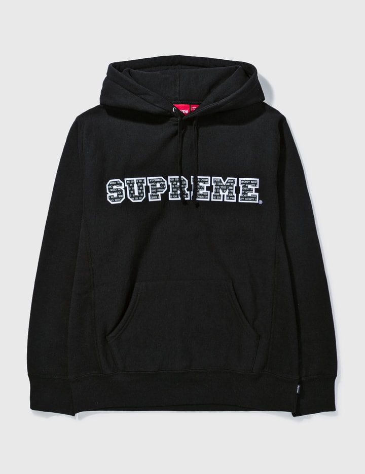 Supreme Logo Patch Hoodie In Black | ModeSens