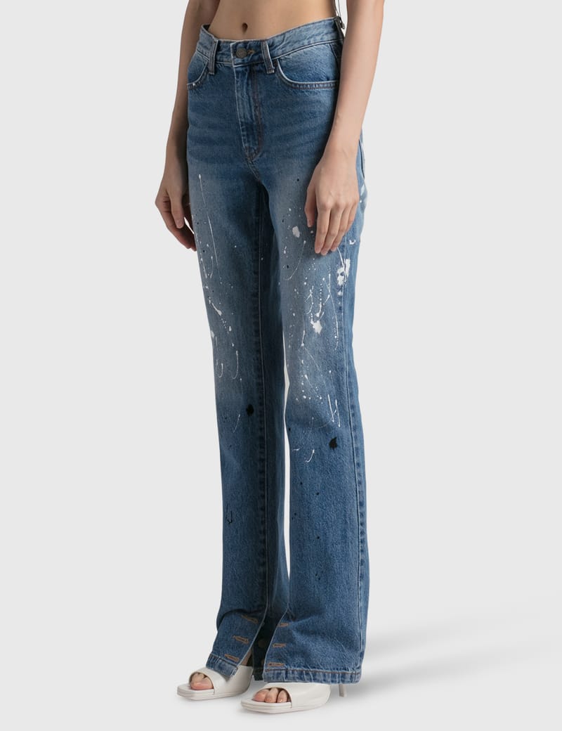 【OPEN YY】ZIP SLIT SKINNY JEANS OPEN YY】ZIP SLIT SKINNY JEANS