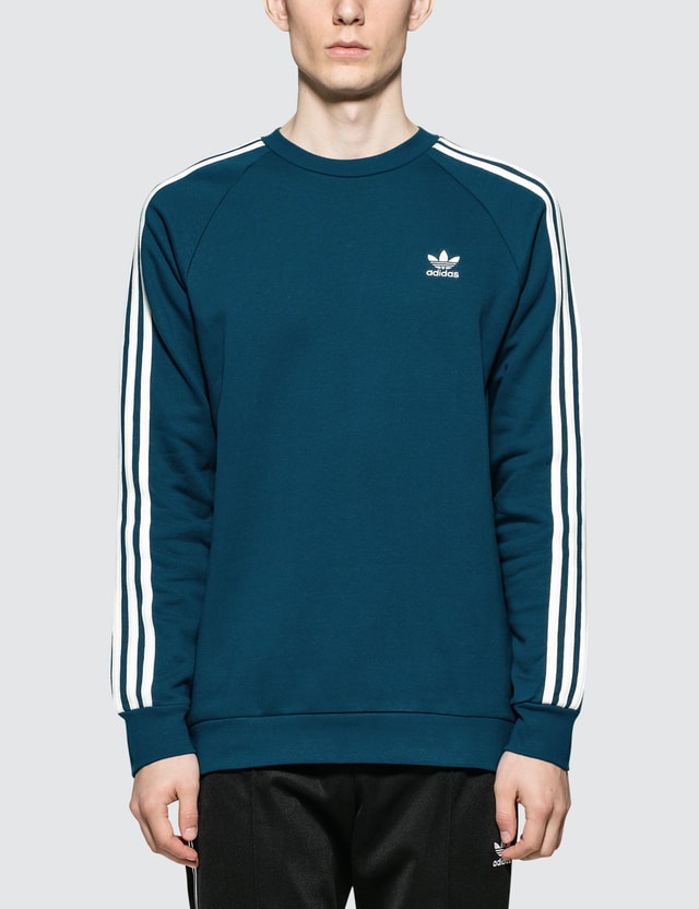 Adidas Originals - 3-Stripes Crewneck Sweatshirt | HBX