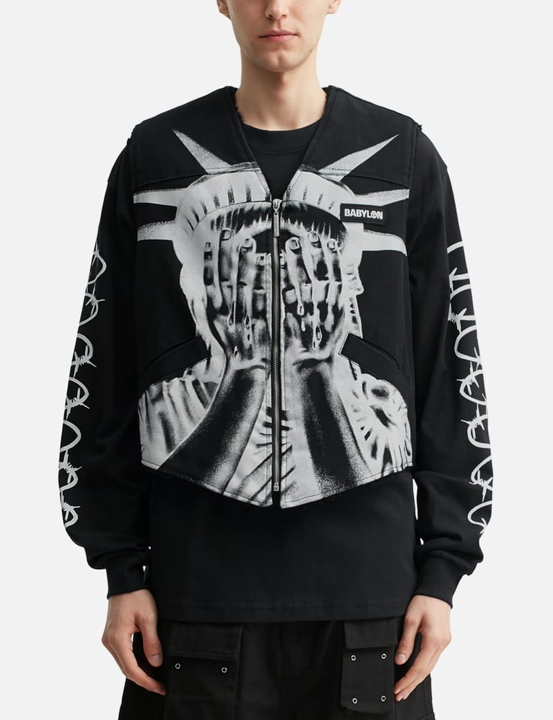 BABYLON LA CARGO VEST BLACK ベスト Half-zip Vest Black – BLACKTAILOR