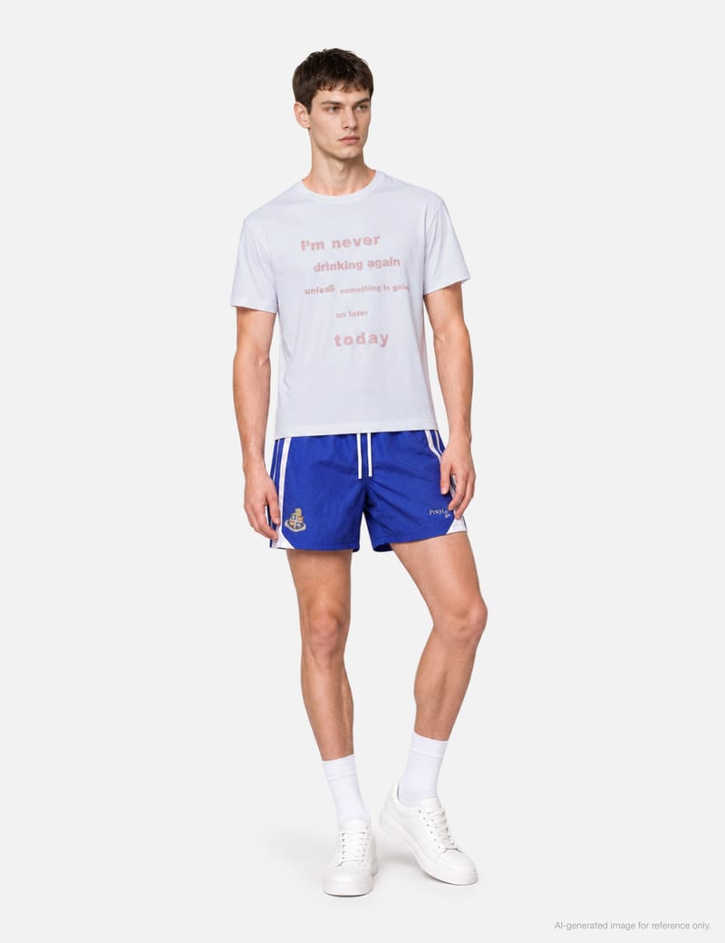 Praying Athletic Men's Shorts Blue - Lightweight nylon shorts with