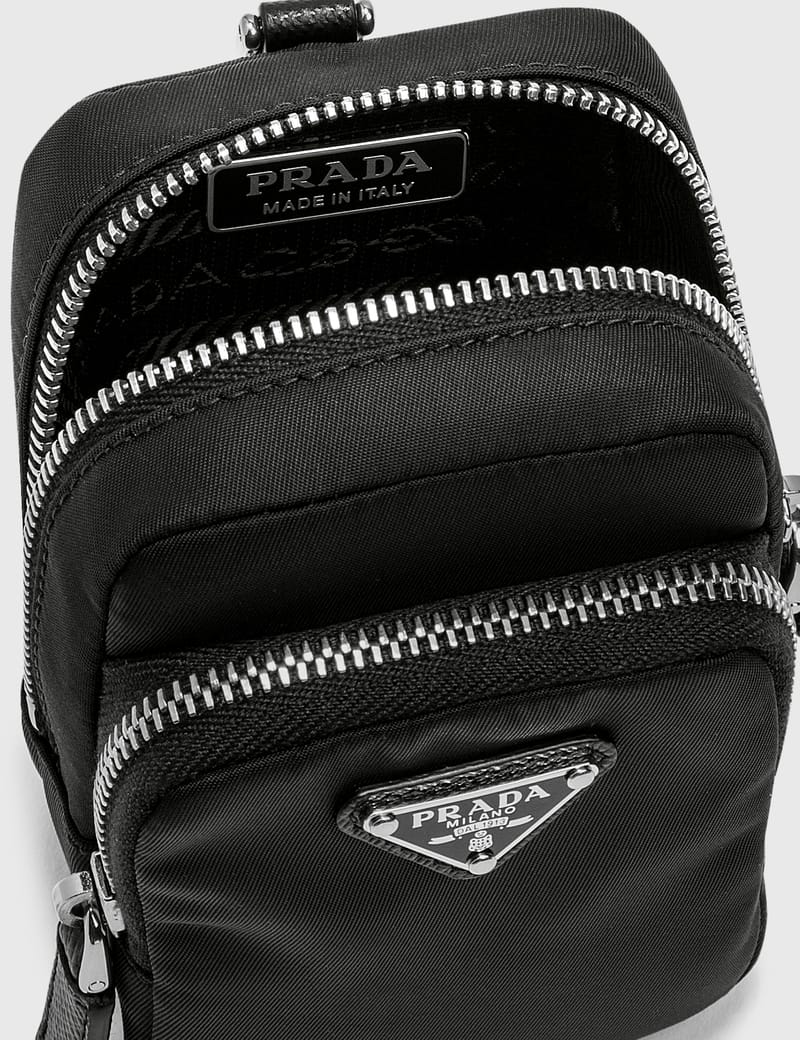 Prada - Re-nylon TESSUTO TRAVEL Mini Keyring Pouch | HBX Prada - Re-nylon TESSUTO TRAVEL Mini Keyring Pouch | HBX