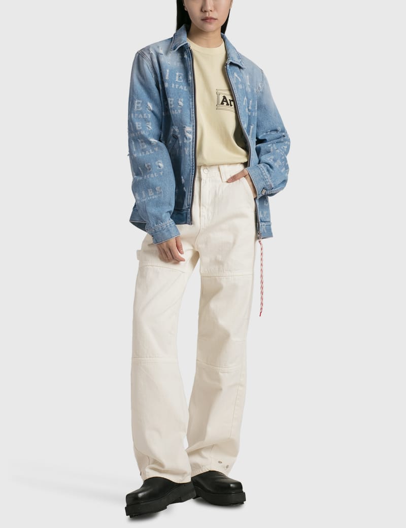 メンズ ARIES Destroyed Zip Jean Jacket