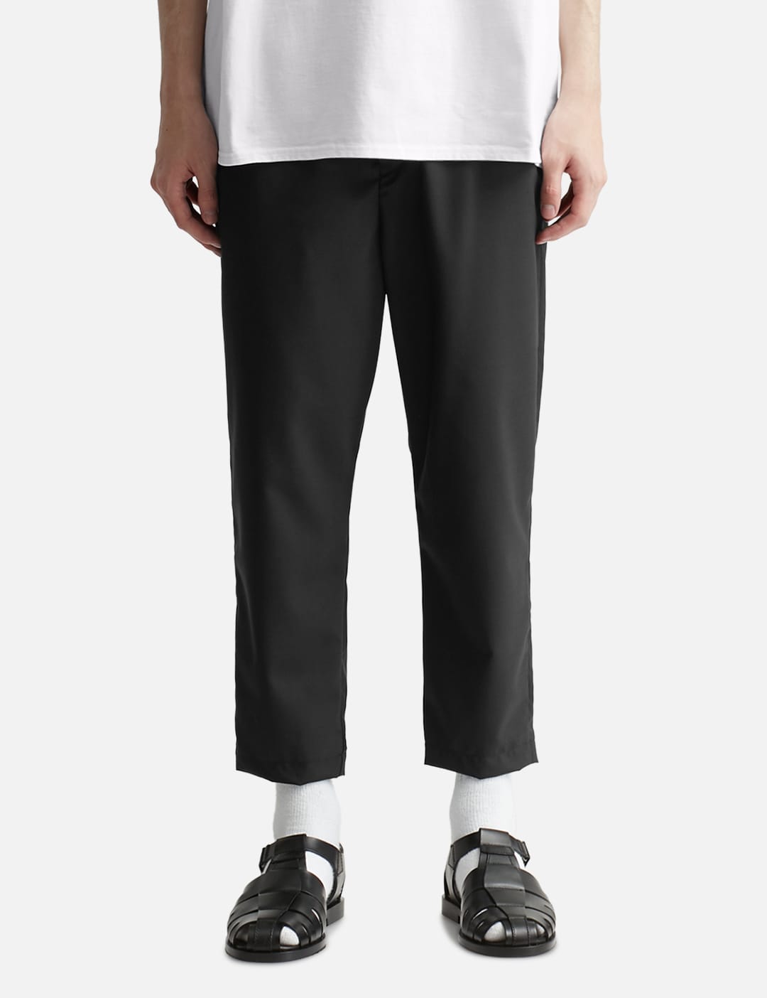 Summer Stretch Wool Cropped Tapered Easy Pants
