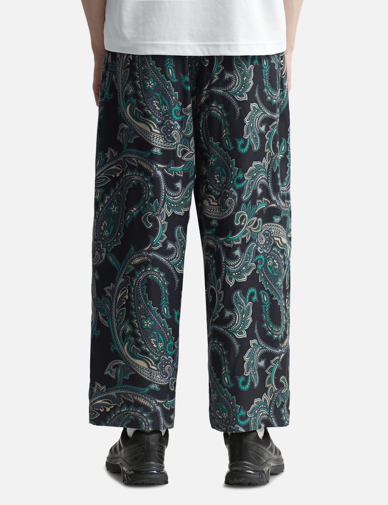 Tightbooth Paisley Baggy Slacks In Black | ModeSens