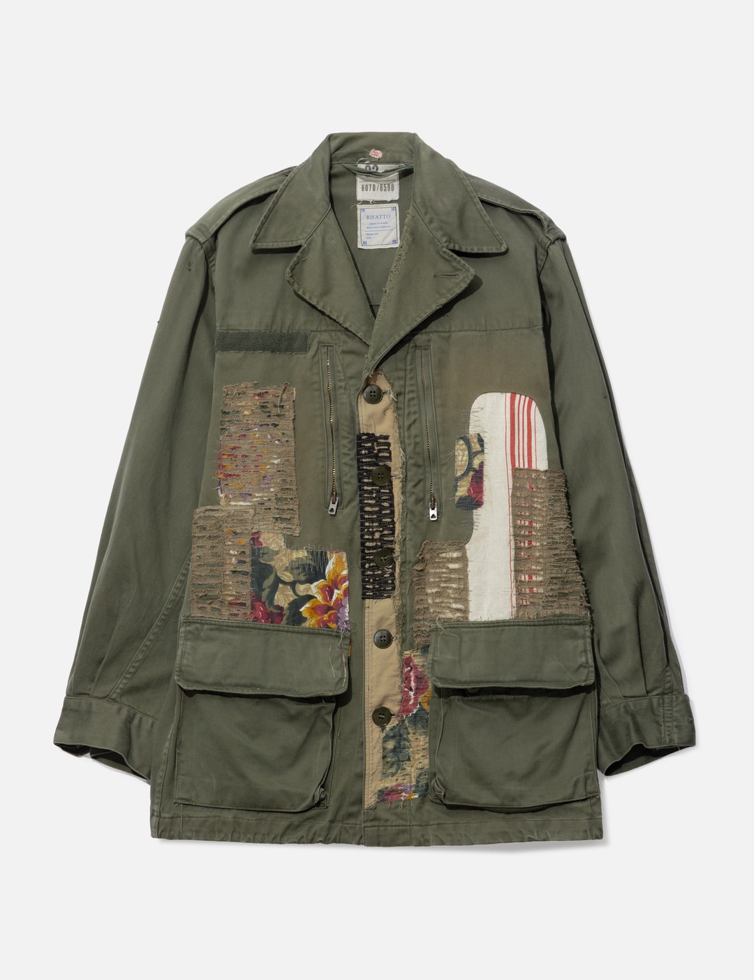 RIFATTO Japan Re-Made French Army Patchwork Jacket - Olive military ...