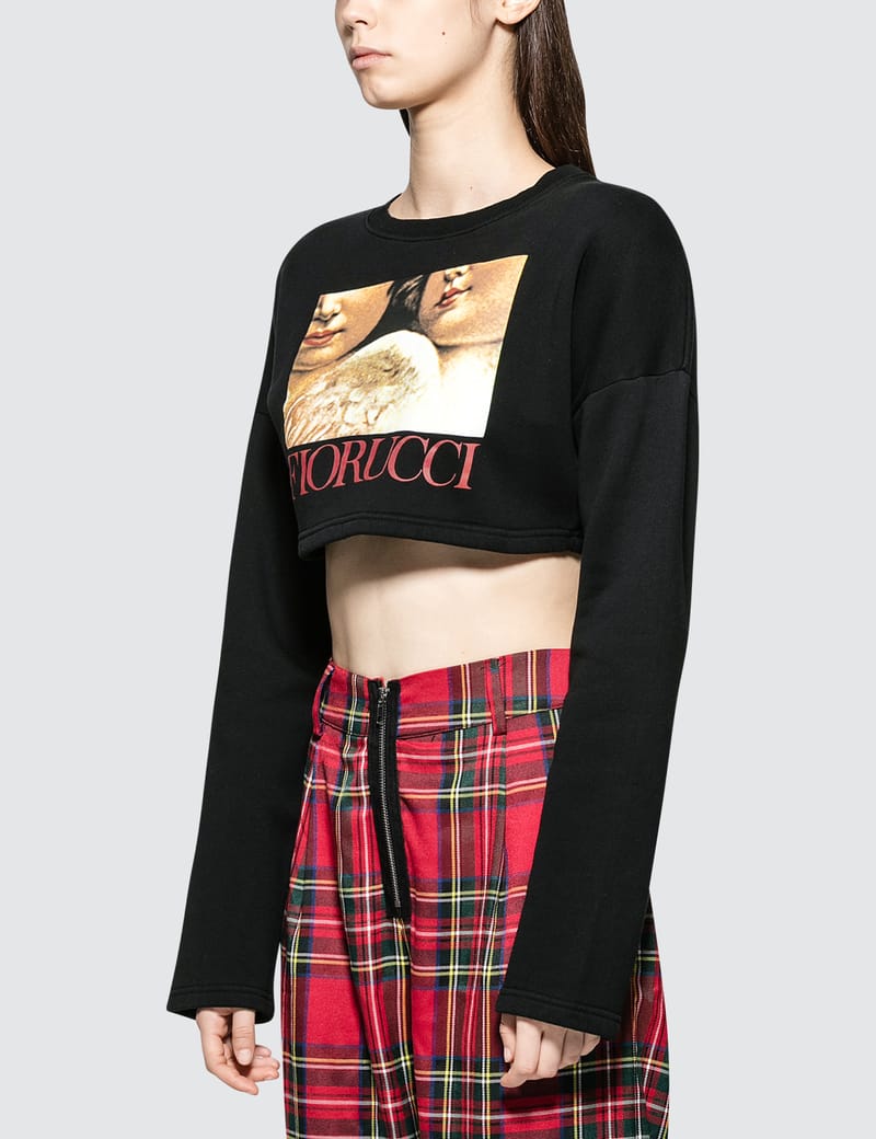 Fiorucci cropped sweatshirt hotsell