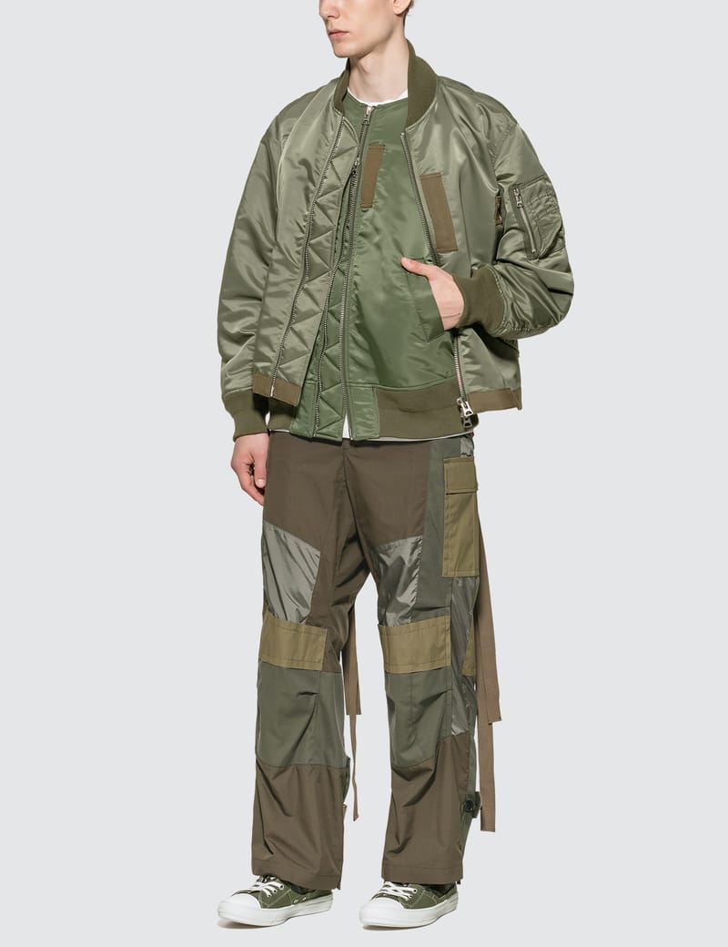 Sacai - Fabric Combo MA-1 Blouson | HBX - Globally Curated Fashion