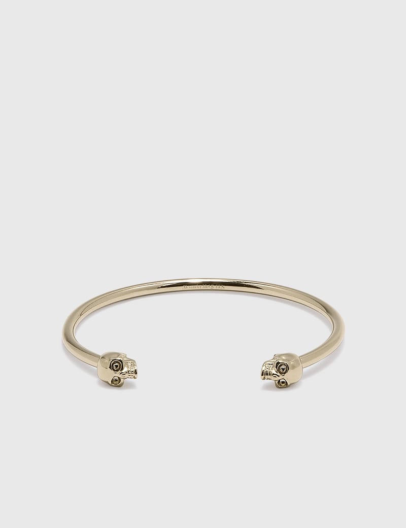 Alexander McQueen - Thin Twin Skull Bracelet | HBX - Globally