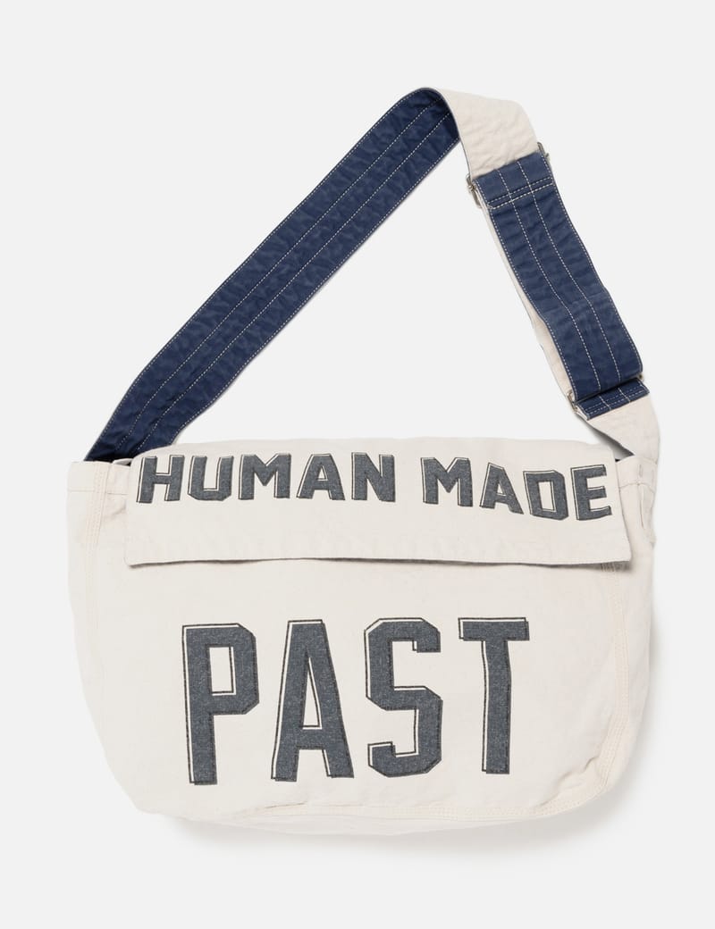 Human Made Mail Bag Large - Reversible navy cotton canvas bag with