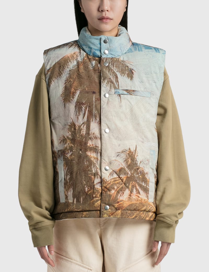Stussy REVERSIBLE DOWN WORKGEAR VEST カーキ Stussy Down Workgear Vest | Frisco Friscoshop
