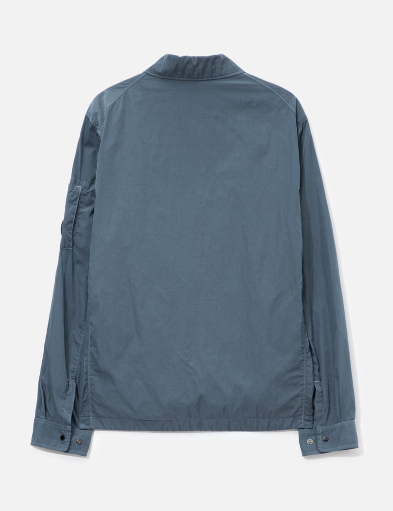 C.P. Company Chrome-R Zipped Overshirt - Lightweight garment-dyed