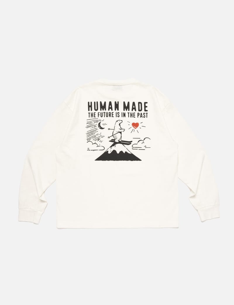 Human Made Graphic L/S T-shirt #4 - White crewneck long-sleeve tee