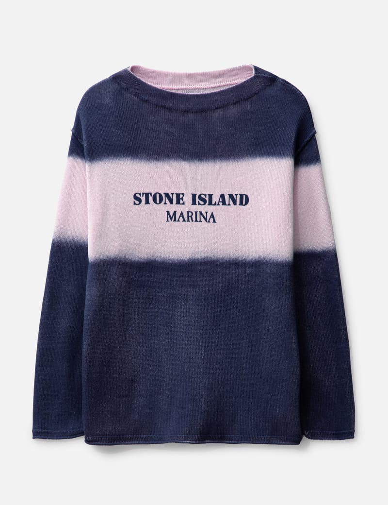 トップス STONE  moc neck knit sweater Stone Island - Ghost Logo-Appliquéd Wool Mock-Neck Sweater