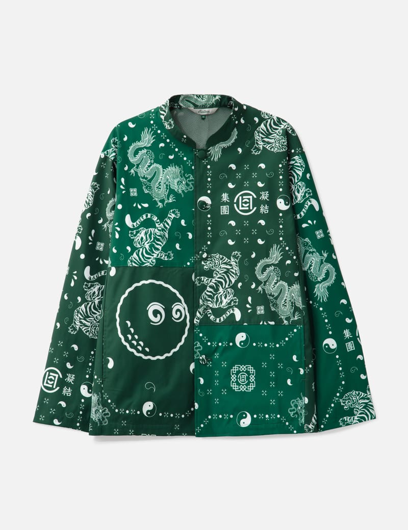 Malbon Golf Clot Patchwork Jacket - relaxed, green patchwork