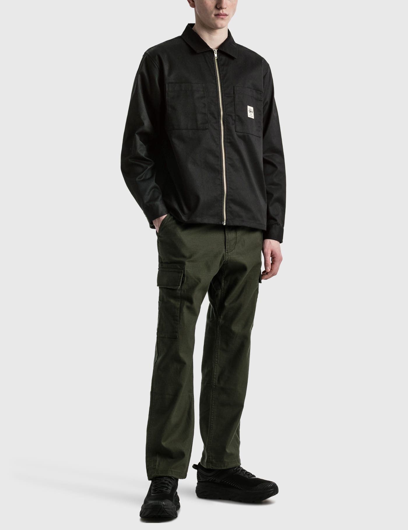Stüssy - Zip-Up Work Shirt | HBX - Globally Curated Fashion and 