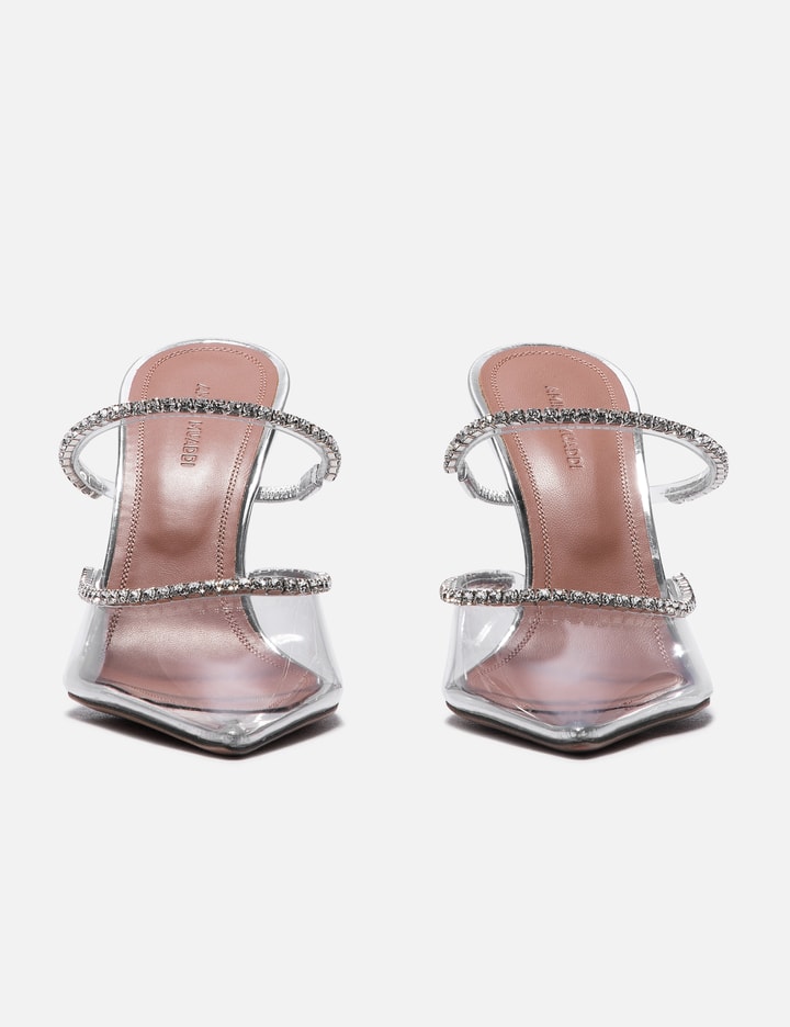 Amina Muaddi - Gilda Glass Mule 95 | HBX - Globally Curated Fashion and Lifestyle by Hypebeast
