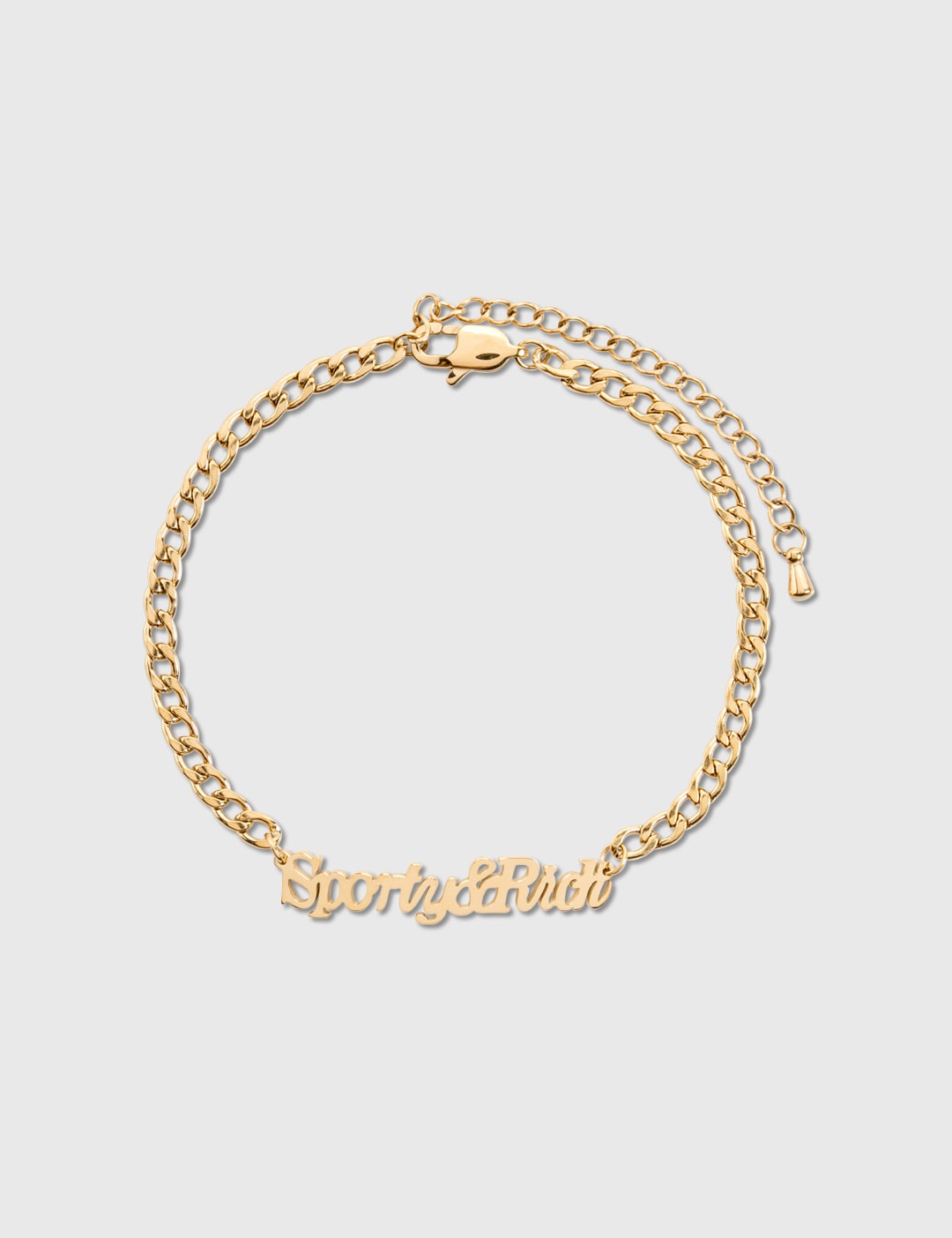 Sporty & Rich Classic Logo Curb Chain Anklet HBX Globally Curated