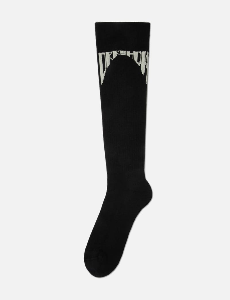 Rick Owens Drkshdw - PORTERVILLE KNEE HIGH SOCKS IN BLACK