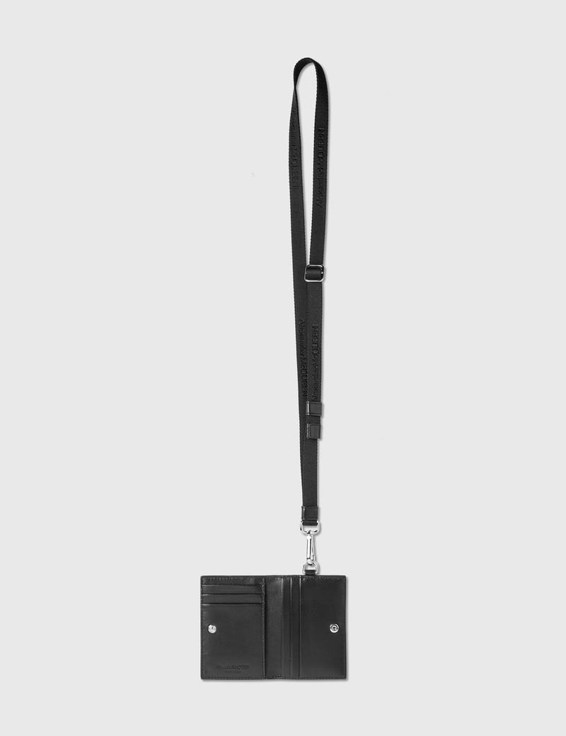 Alexander McQueen - Embossed Croc Card Holder With Strap