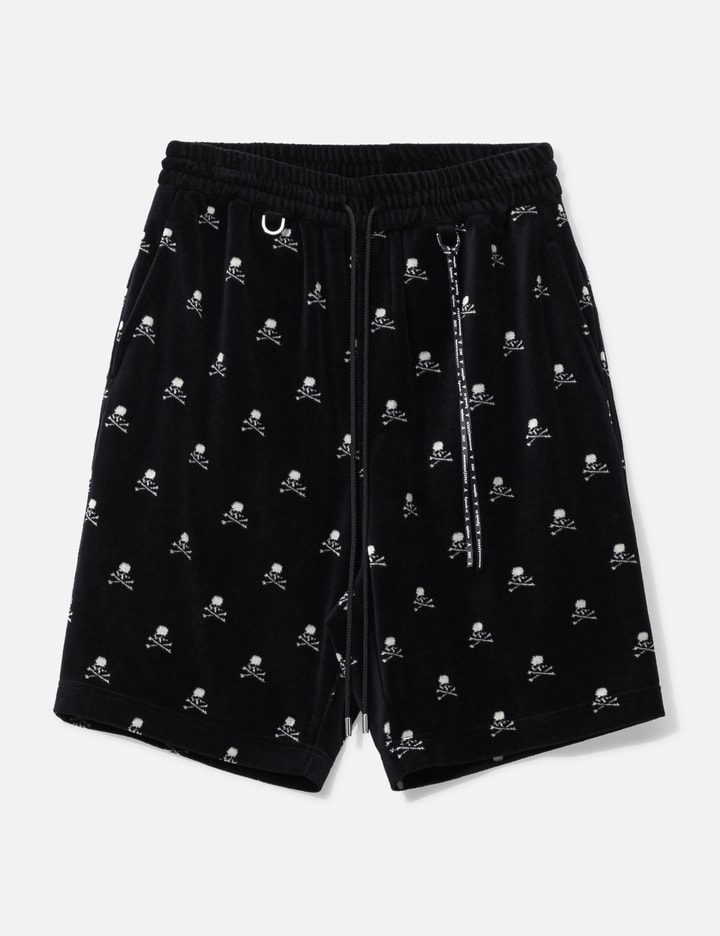 Mastermind Japan - SKULL MONOGRAM VELOUR SHORTS | HBX