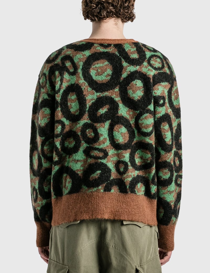 Leopard print cardigan mens best sale