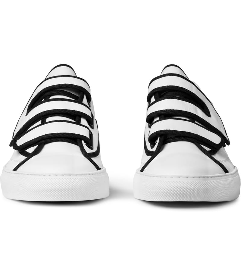 Raf Simons - White Velcro Low-Top Sneakers | HBX