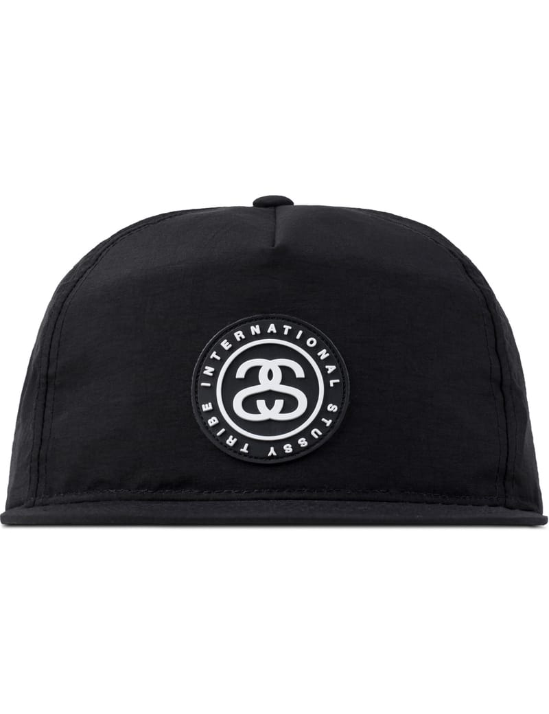 Stüssy - Black SS Link Rubber Patch Cap | HBX - Globally Curated