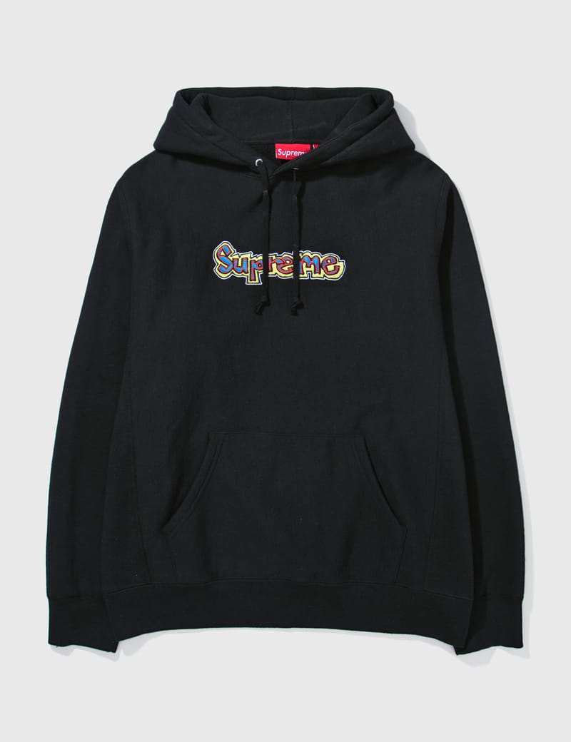 Supreme Logo Patch Hoodie In Black | ModeSens