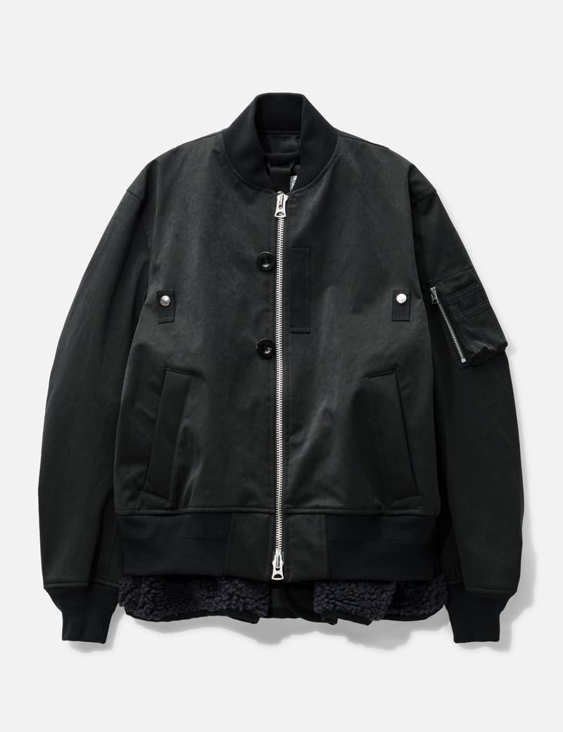 Sacai - Faux Suede Mix Blouson | HBX - Globally Curated Fashion