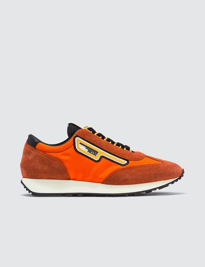Prada - Suede And Nylon Retro Sneakers | HBX - Globally Curated Fashion ...