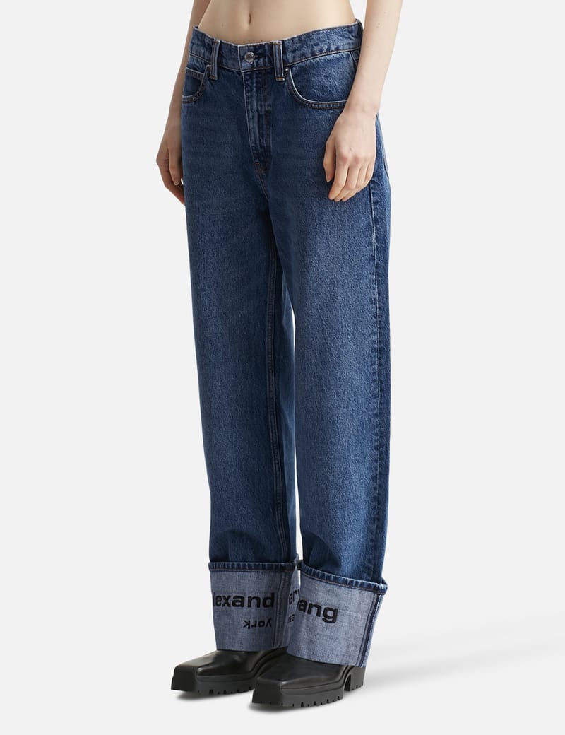 T By Alexander Wang - Logo-Embroidered Mid-Rise Jeans | HBX