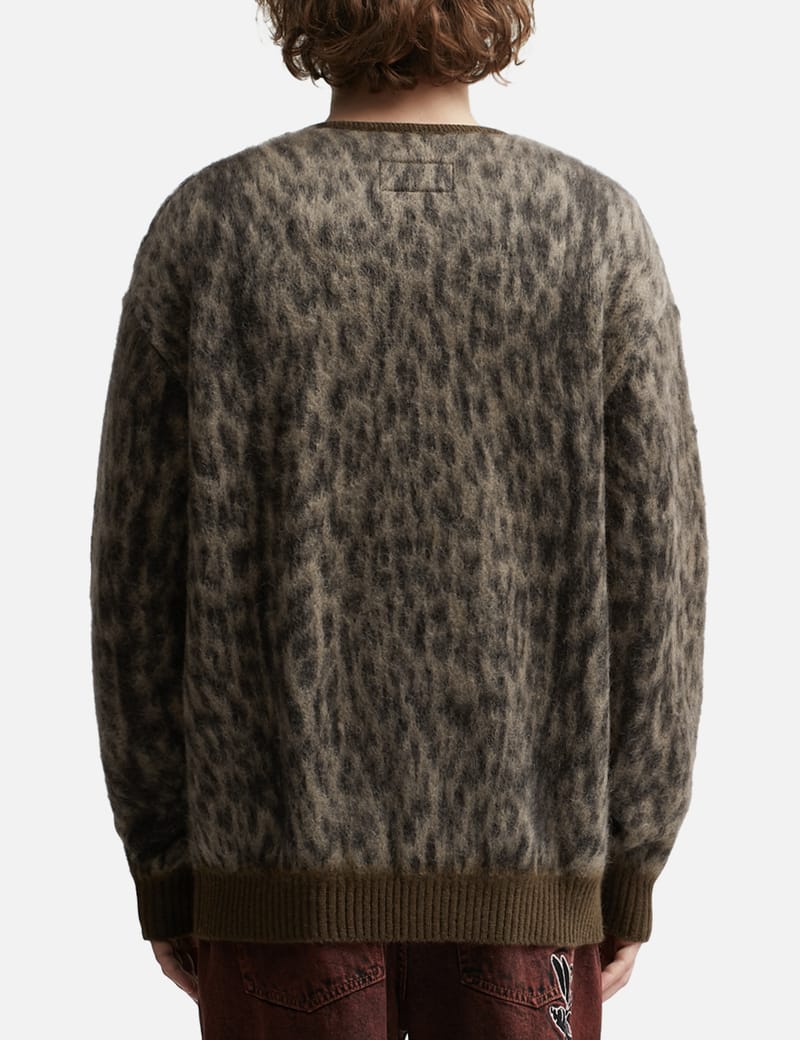 Wacko Maria - Leopard Mohair Cardigan | HBX - Globally Curated