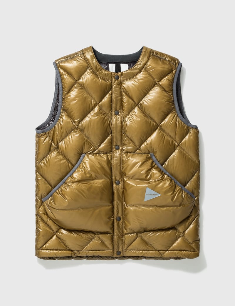 and wander - Diamond Stitch Down Vest | HBX - Globally Curated