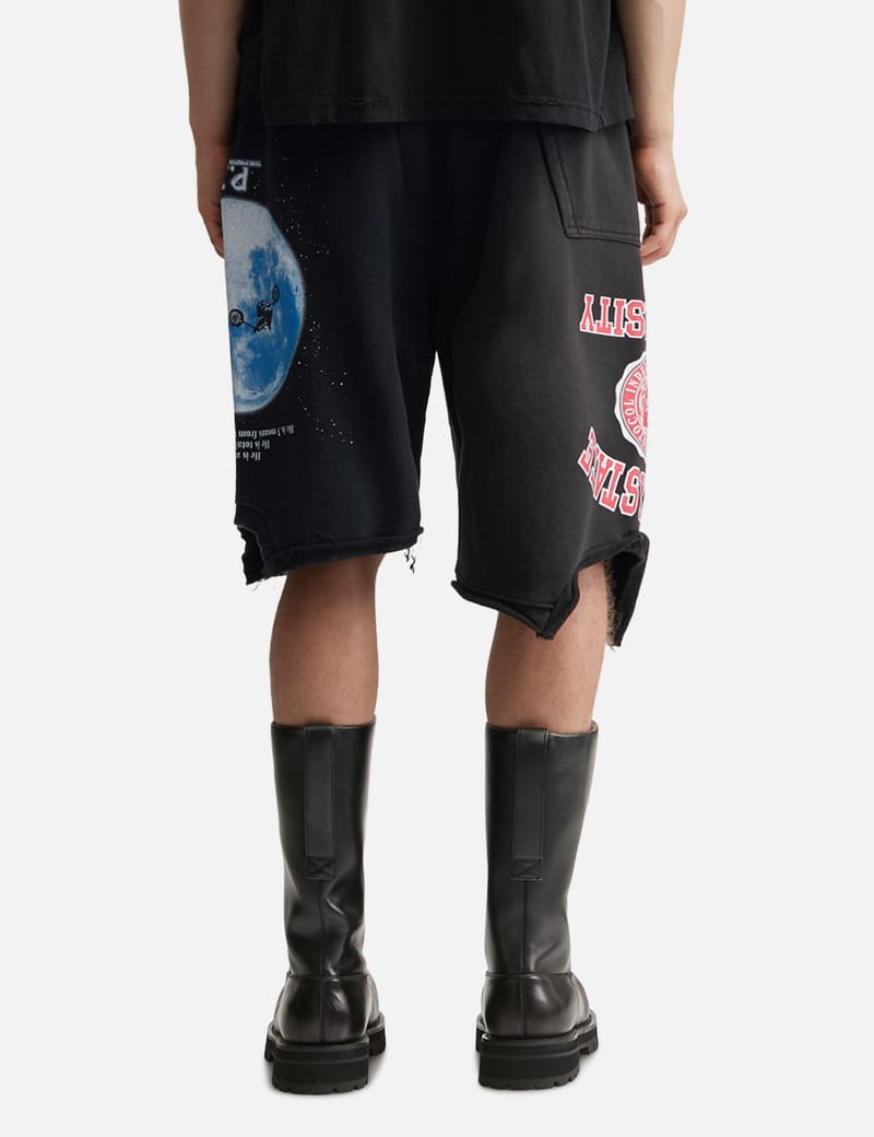 Protocol-Index Reconstructed Sweat Shorts - Distressed cotton