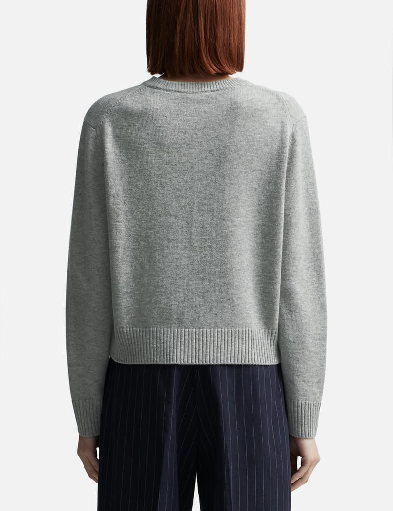 Maison Kitsuné - Bold Fox Head Embroidered Cropped Jumper