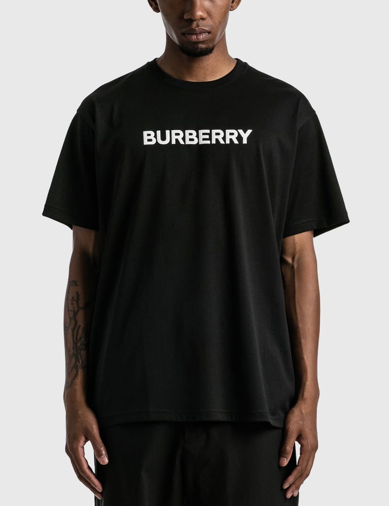 Logo print cotton store oversized top burberry