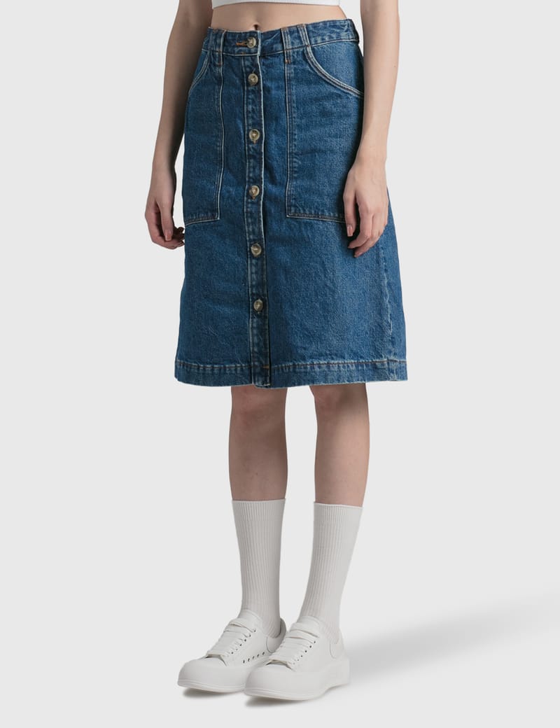 A.P.C. - Jade Denim Skirt | HBX - Globally Curated Fashion and