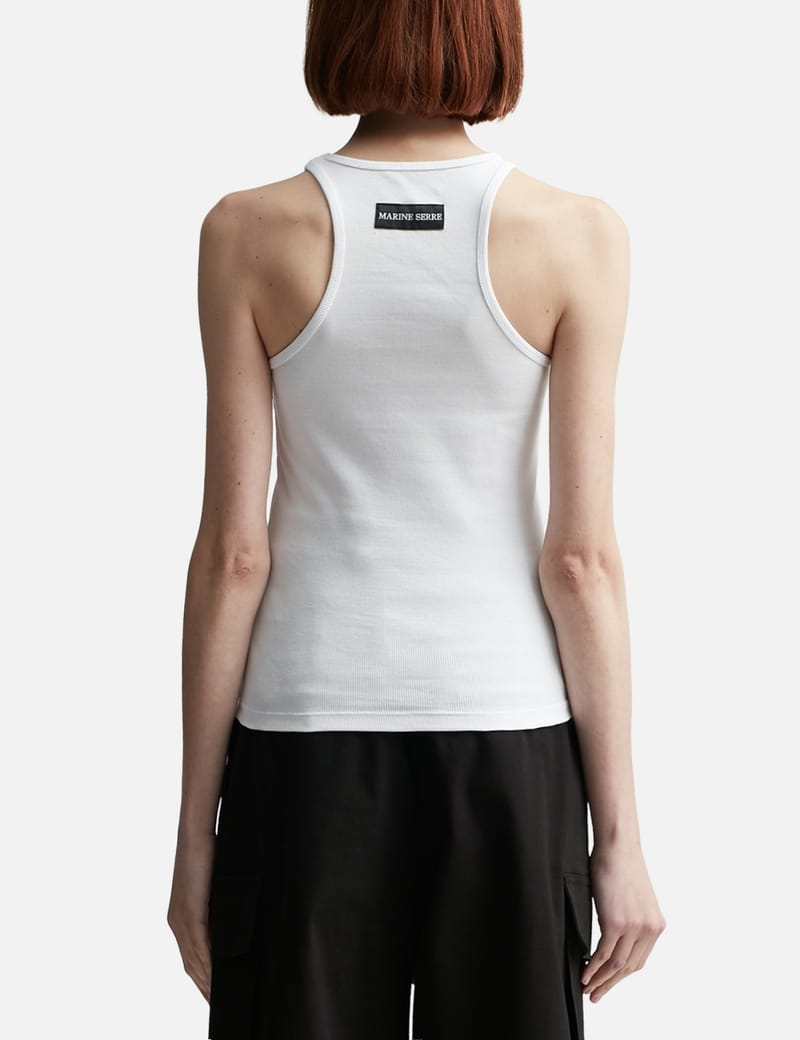 Marine Serre - ORGANIC COTTON RIB TANK TOP | HBX