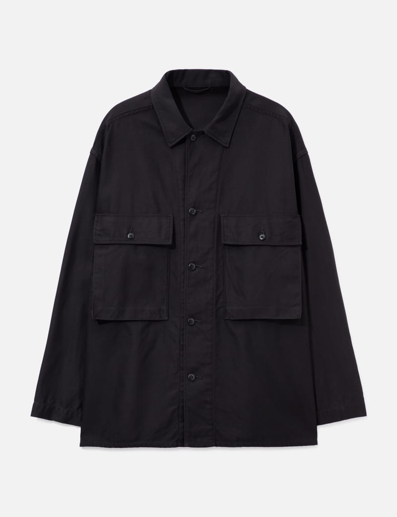 Kaptain Sunshine Cotton Satin Field Shirt Jacket - 上品な光沢の