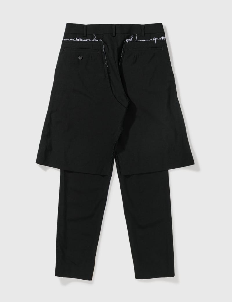 Comme des Garçons - CDG HOMME PLUSRAW EDGE WITH LAYER LONG PANTS 