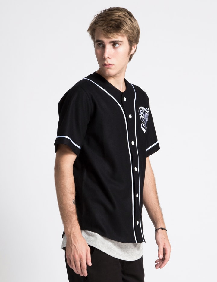 ALIFE - Black Antique A Baseball Jersey | HBX - Globally Curated ...